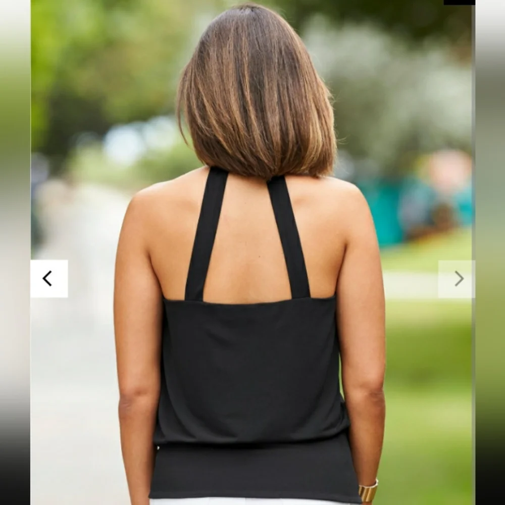 Boston Proper Mock Neck Halter Top - Picture 13 of 14